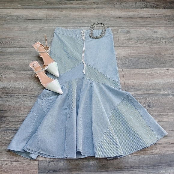 Lauren Ralph Lauren Dresses & Skirts - Lauren by  Ralph Lauren Midi Jeans Skirt Size 8